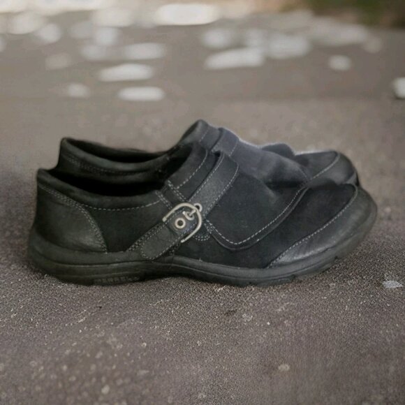 Merrell Dassie Buckle Nubuck Leather Slip-On Comfort Shoes Women's Size 8.5 - Picture 3 of 7